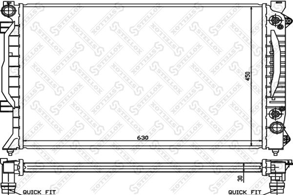 STELLOX 10-25158-SX Radiator, engine cooling