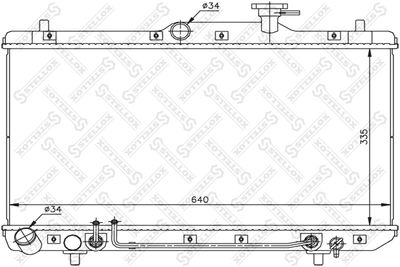 Radiator, engine cooling STELLOX 10-25162-SX