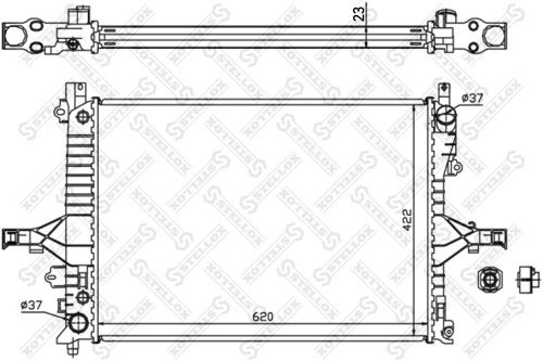 STELLOX 10-25165-SX Radiator, engine cooling