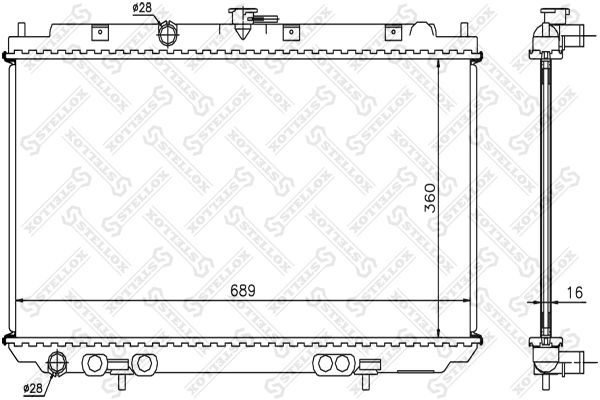 STELLOX 10-25167-SX Radiator, engine cooling