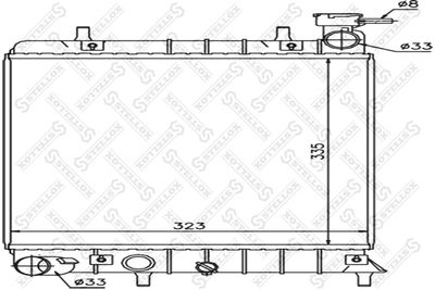 Radiator, engine cooling STELLOX 10-25168-SX