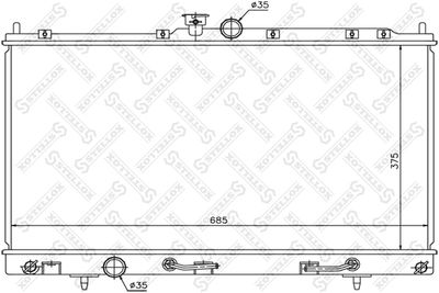 Radiator, engine cooling STELLOX 10-25169-SX