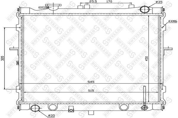 STELLOX 10-25170-SX Radiator, engine cooling