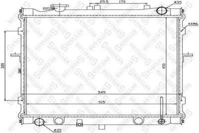 Radiator, engine cooling STELLOX 10-25170-SX