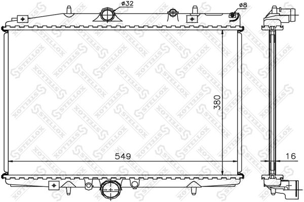 STELLOX 10-25173-SX Radiator, engine cooling