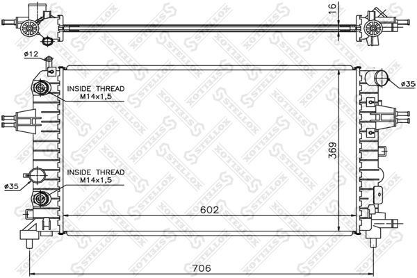STELLOX 10-25174-SX Radiator, engine cooling