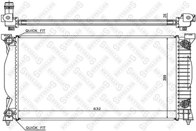 Radiator, engine cooling STELLOX 10-25178-SX