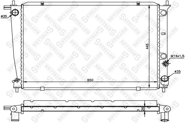 STELLOX 10-25184-SX Radiator, engine cooling