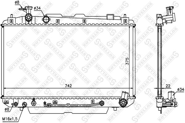 STELLOX 10-25185-SX Radiator, engine cooling