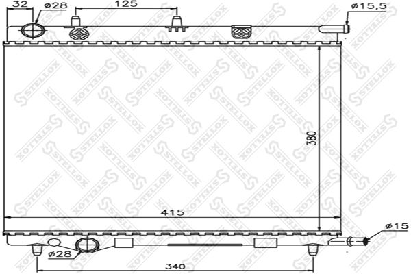 STELLOX 10-25186-SX Radiator, engine cooling