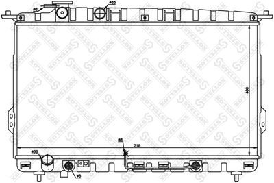 Radiator, engine cooling STELLOX 10-25187-SX