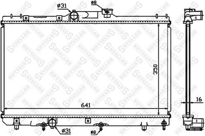Radiator, engine cooling STELLOX 10-25189-SX