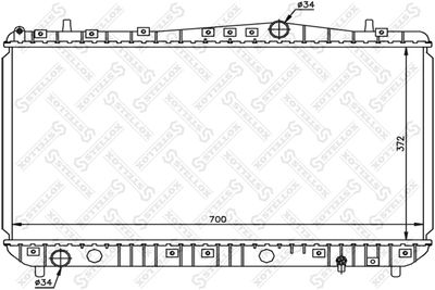 Radiator, engine cooling STELLOX 10-25191-SX