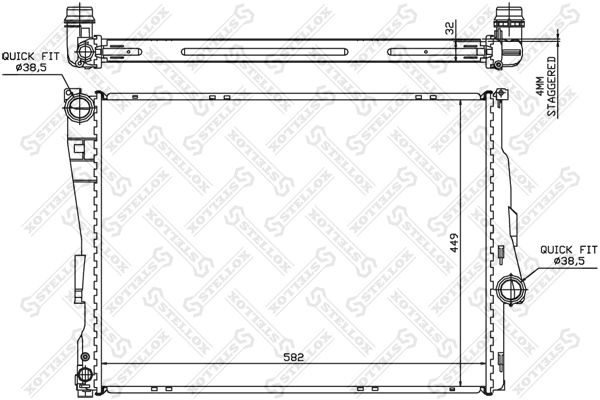 STELLOX 10-25195-SX Radiator, engine cooling