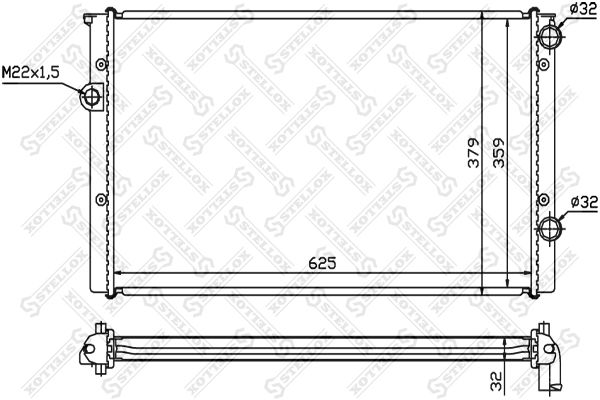 STELLOX 10-25197-SX Radiator, engine cooling