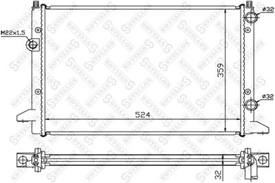 Radiator, engine cooling STELLOX 10-25198-SX