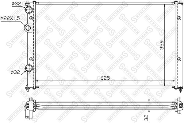 STELLOX 10-25199-SX Radiator, engine cooling