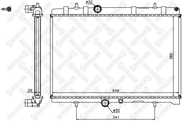 STELLOX 10-25201-SX Radiator, engine cooling