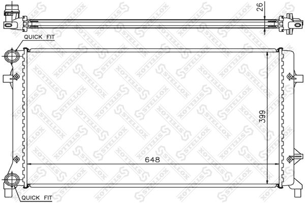 STELLOX 10-25204-SX Radiator, engine cooling