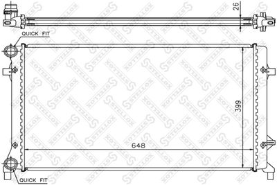 Radiator, engine cooling STELLOX 10-25204-SX