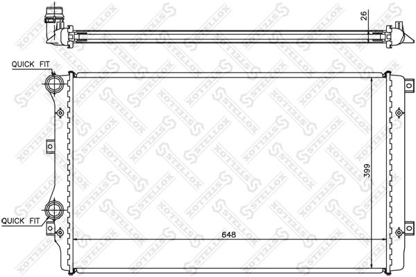 STELLOX 10-25205-SX Radiator, engine cooling