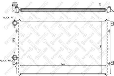 Radiator, engine cooling STELLOX 10-25205-SX