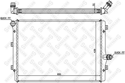 Radiator, engine cooling STELLOX 10-25206-SX