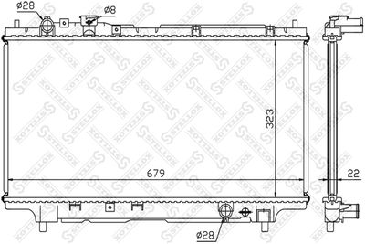 Radiator, engine cooling STELLOX 10-25217-SX