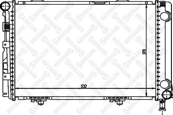 STELLOX 10-25219-SX Radiator, engine cooling