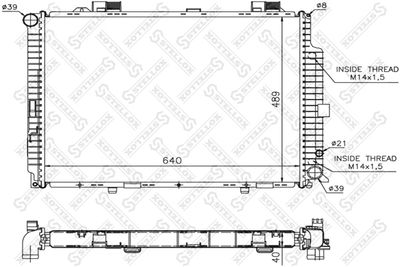 Radiator, engine cooling STELLOX 10-25220-SX
