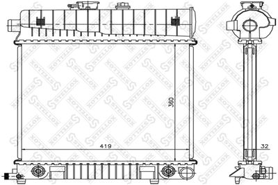 Radiator, engine cooling STELLOX 10-25221-SX
