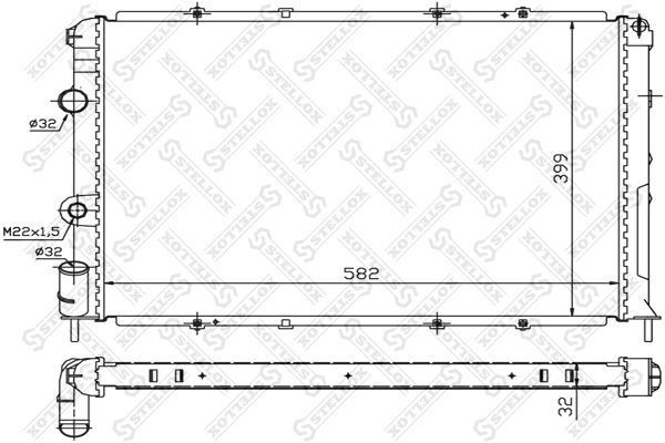 STELLOX 10-25237-SX Radiator, engine cooling