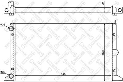 Radiator, engine cooling STELLOX 10-25243-SX