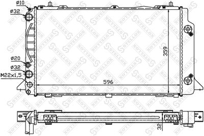 Radiator, engine cooling STELLOX 10-25248-SX
