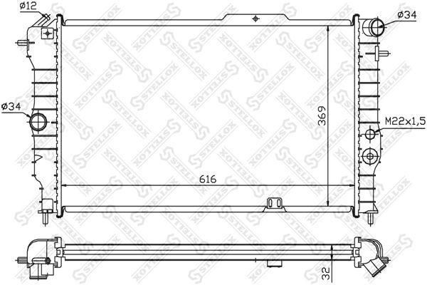 STELLOX 10-25251-SX Radiator, engine cooling