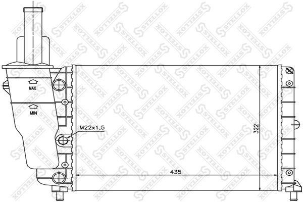 STELLOX 10-25255-SX Radiator, engine cooling