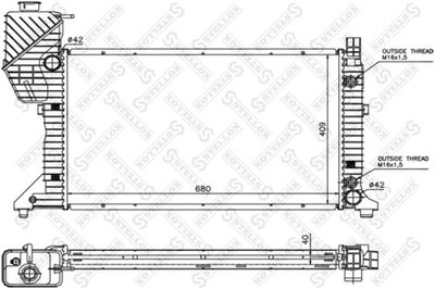Radiator, engine cooling STELLOX 10-25260-SX