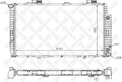 Radiator, engine cooling STELLOX 10-25261-SX