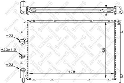 Radiator, engine cooling STELLOX 10-25264-SX