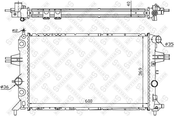 STELLOX 10-25265-SX Radiator, engine cooling
