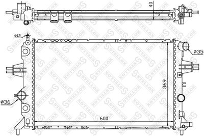Radiator, engine cooling STELLOX 10-25265-SX