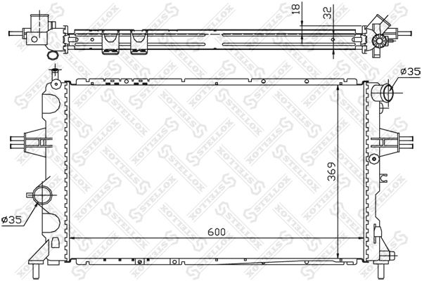 STELLOX 10-25268-SX Radiator, engine cooling