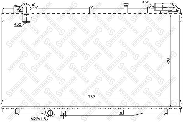 STELLOX 10-25274-SX Radiator, engine cooling