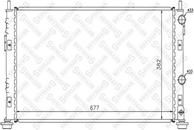 Radiator, engine cooling STELLOX 10-25282-SX