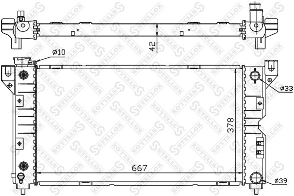 STELLOX 10-25283-SX Radiator, engine cooling