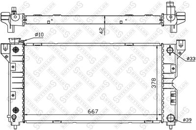 Radiator, engine cooling STELLOX 10-25283-SX