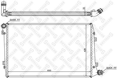 Radiator, engine cooling STELLOX 10-25286-SX