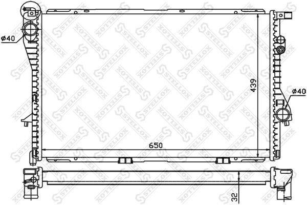 STELLOX 10-25289-SX Radiator, engine cooling
