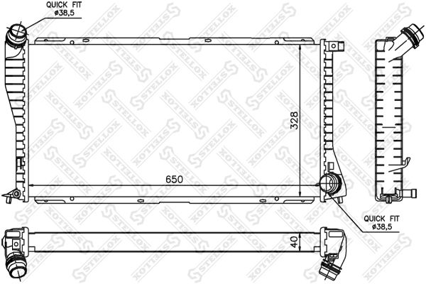 STELLOX 10-25296-SX Radiator, engine cooling