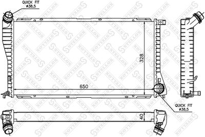 Radiator, engine cooling STELLOX 10-25296-SX